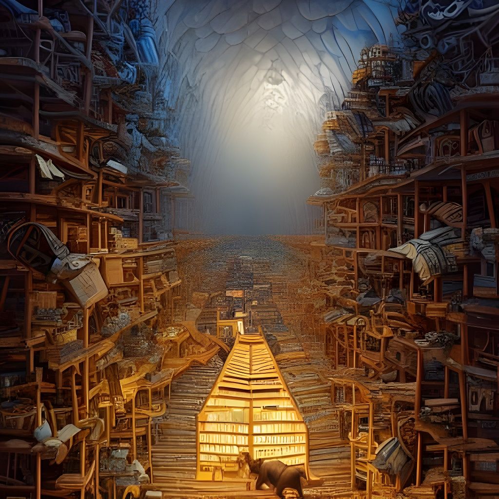 Noah's Ark Made of Trash: Digital Art