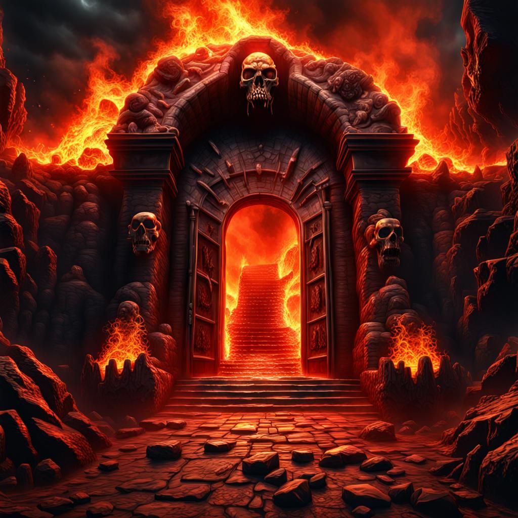 Entrance to Hell: Hyperrealistic Concept Art