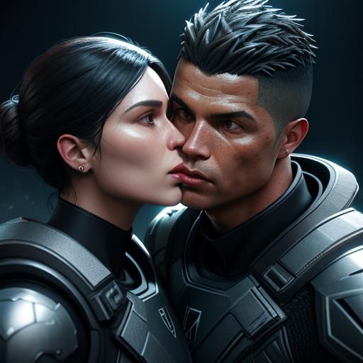Ronaldo and IShowSpeed Kiss in 3D Cinematic Style