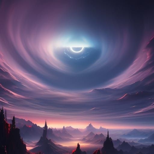 Ethereal Astral Cosmic Harmony in Digital Mixed Media