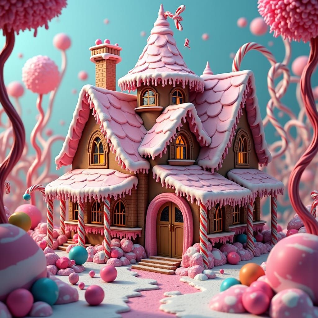 Candy Dream House in Graffiti Art Style