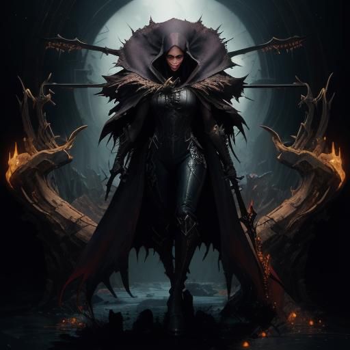 Red-Skinned Hobgoblin Assassin in Dark Fantasy Style