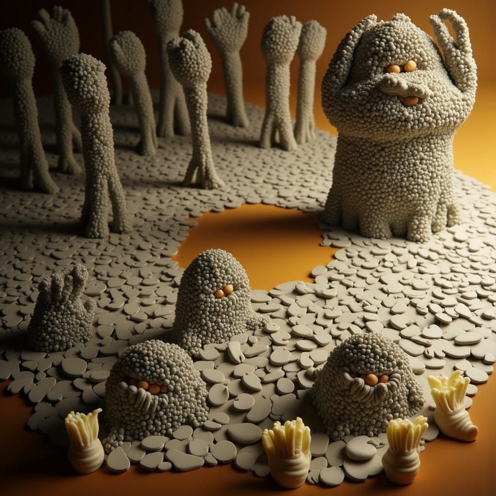 "Pass me the french fries, Little Puff!" - "Come and get the...