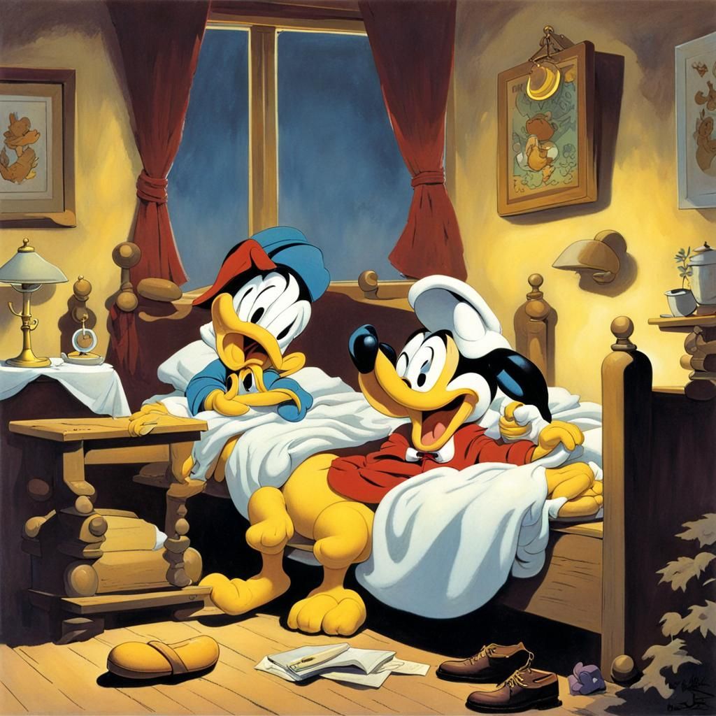 Cartoon Character's Anticipation in Comic Art Style