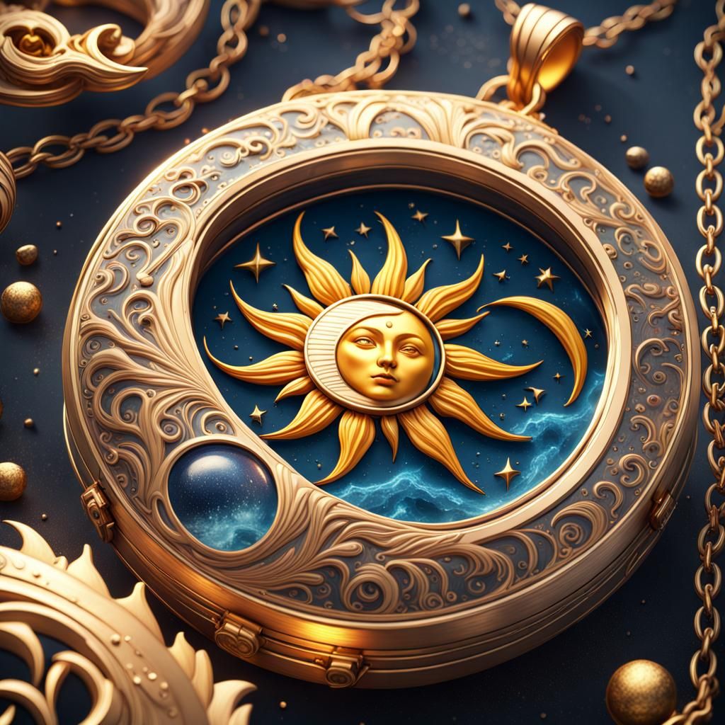 Magical Sun and Moon Locket Concept Art