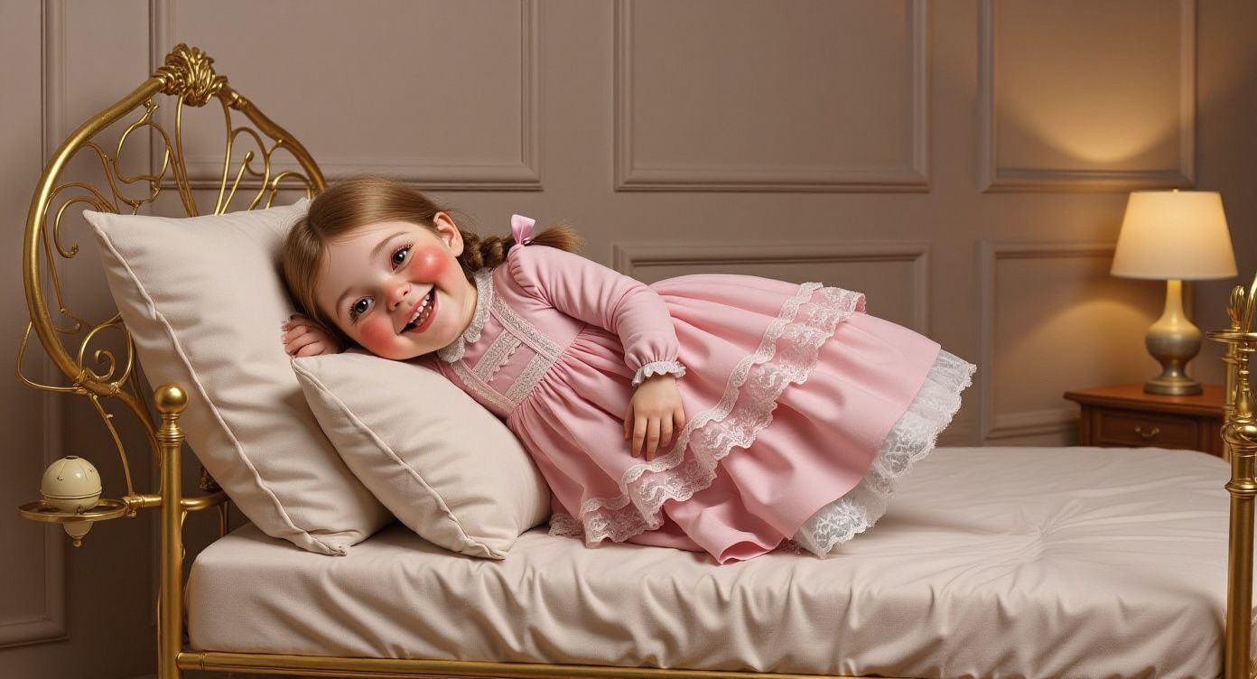 Girl with Doll Face in Dreamy Digital Painting