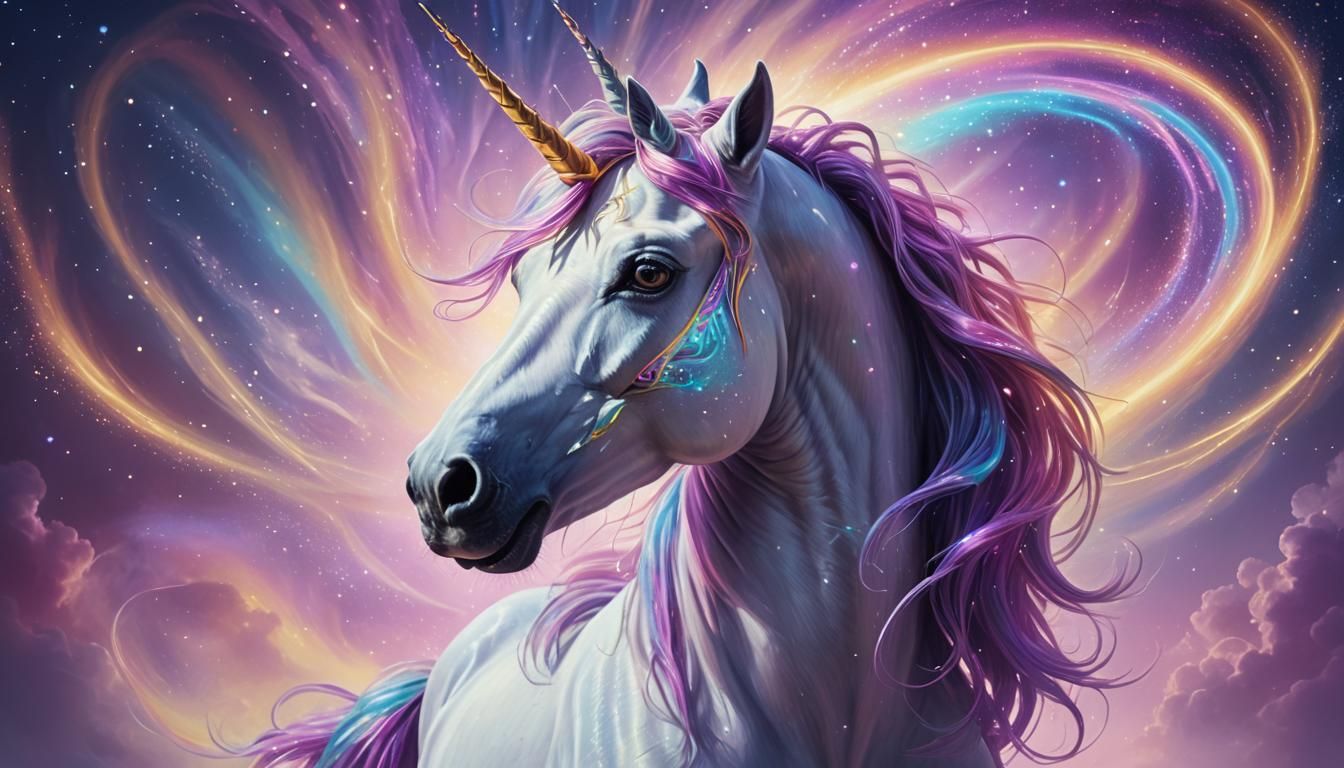 Laser-Eyed Unicorn Blasting Magical Beam: Surreal 3D Art