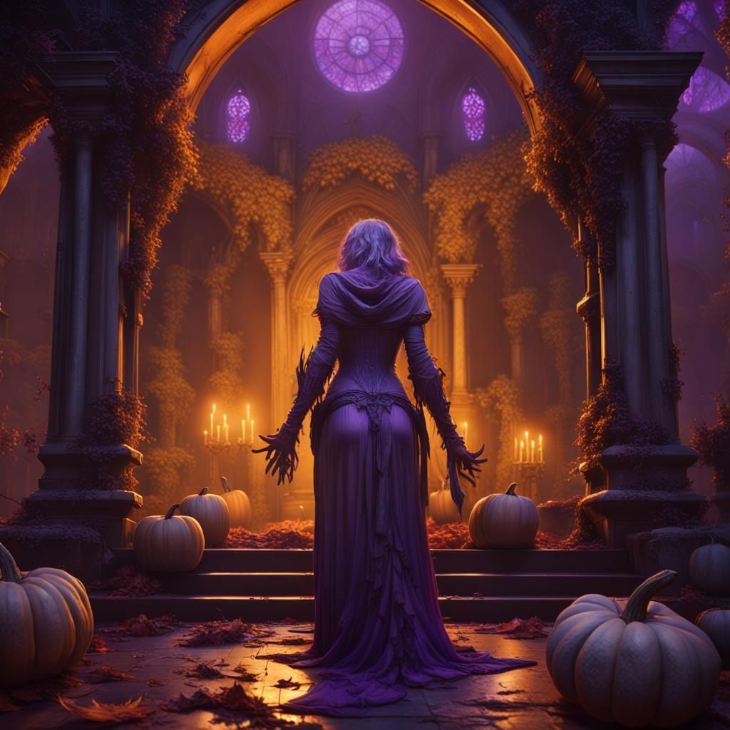 Hyperdetailed Dark Fantasy Halloween Art in 8K