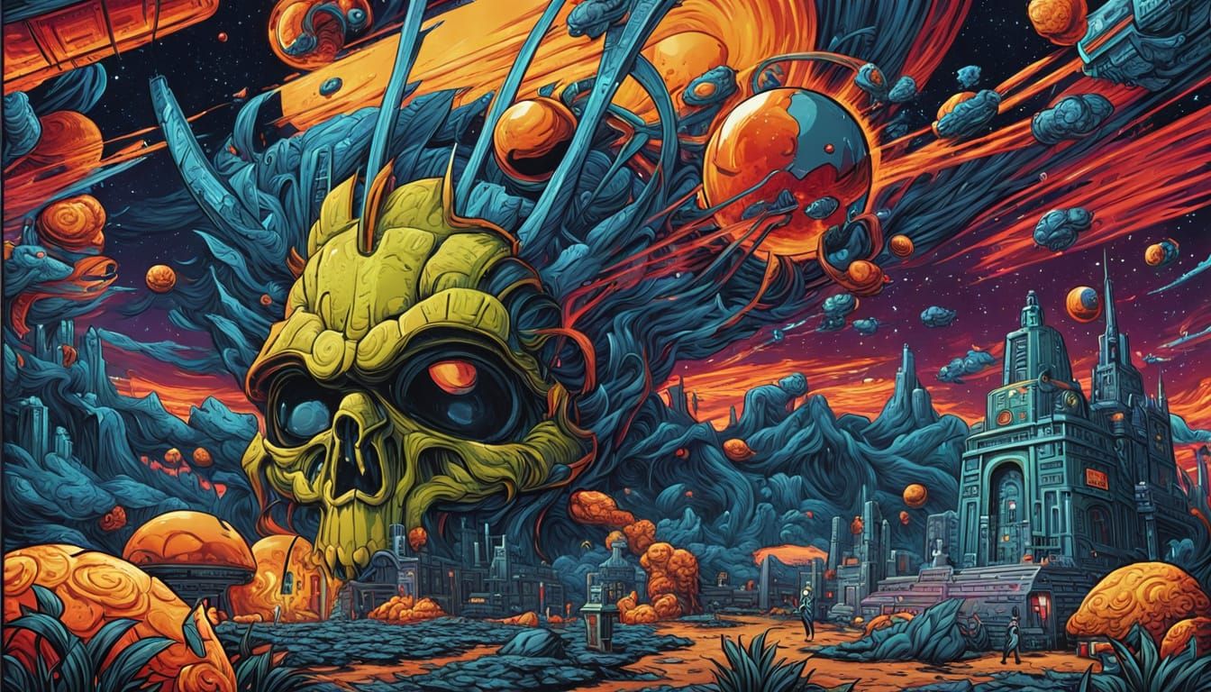 Epic Pop Art Sci-Fi Masterpiece