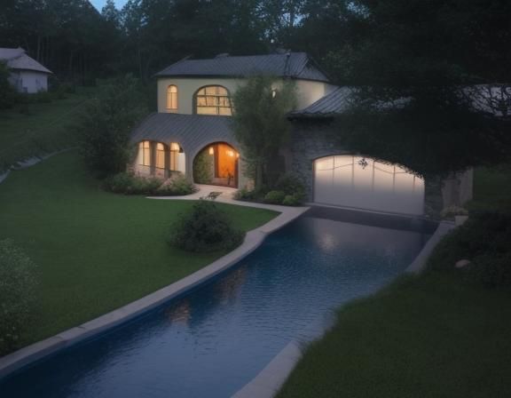 Charming Hobbit Hole Home With Pool and Garage