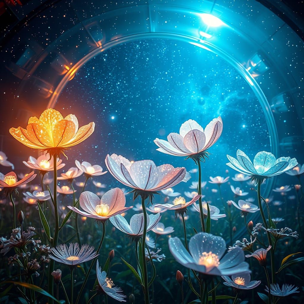 Ethereal Botanic Garden in Quantum Realms