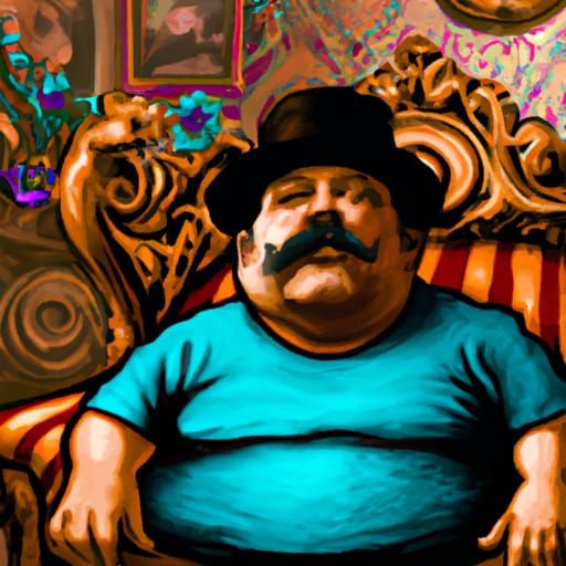 Hyperrealistic Portrait of a Man with a Mustache