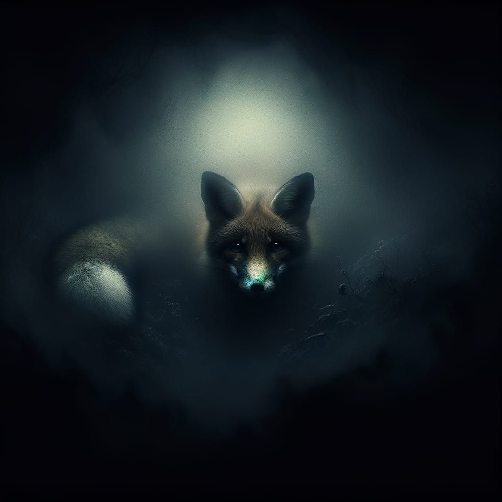 Fox in Dark Abyss