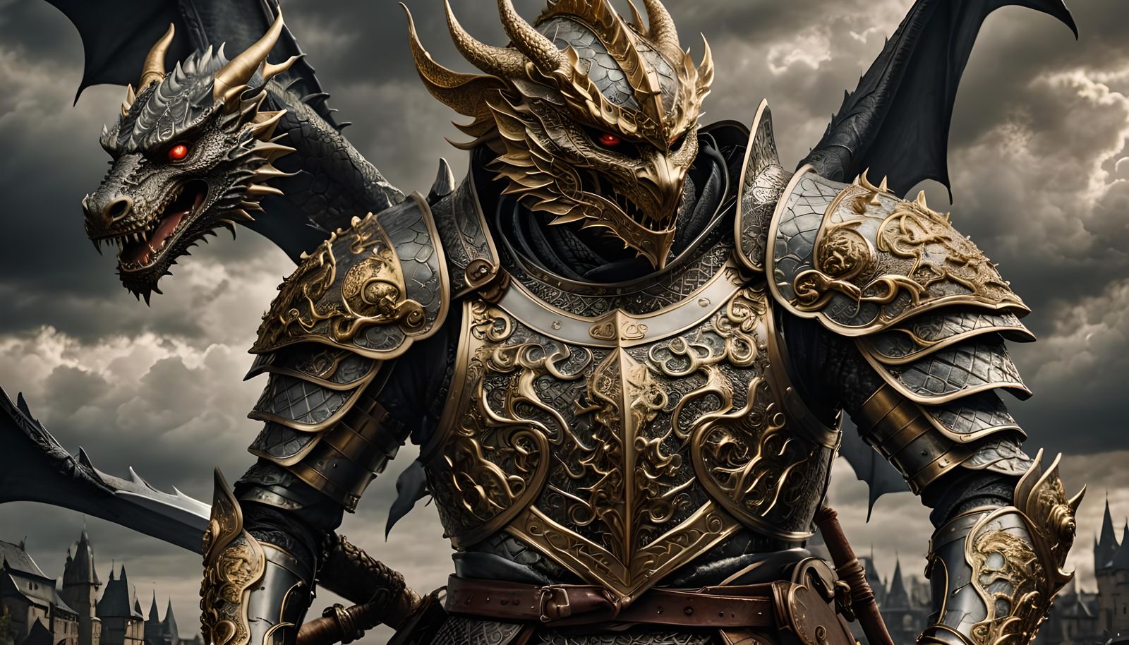 Golden Knight of the Dragon Order in HDR