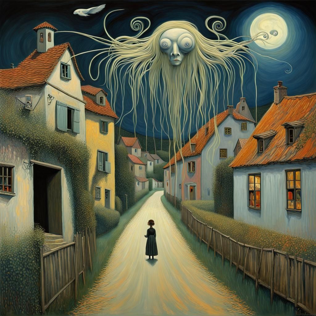 Flying Spaghetti Monsterism©️ is copyrighted.  This is Intelligent Design Haunting a Country Village.