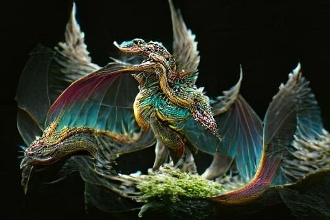 Fantasy Dragon in Greg Rutkowski Style, 8K
