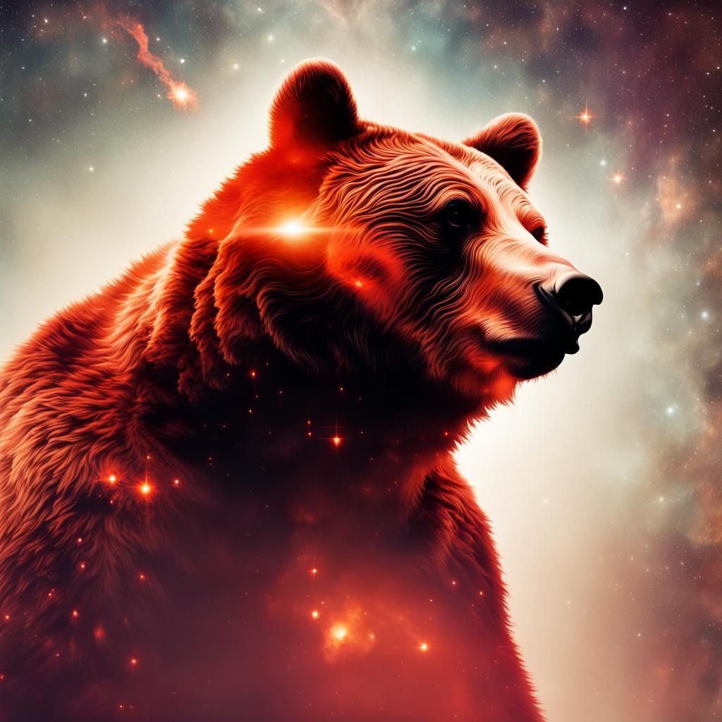 Bear Silhouette Nebula in Spacetime Dimension