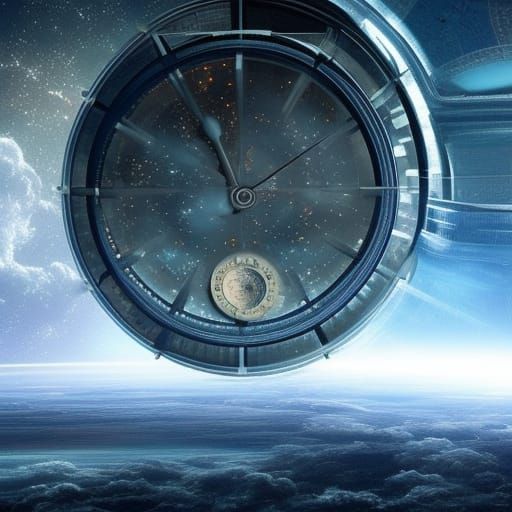 Clock in Space: Epic Digital Matte Painting