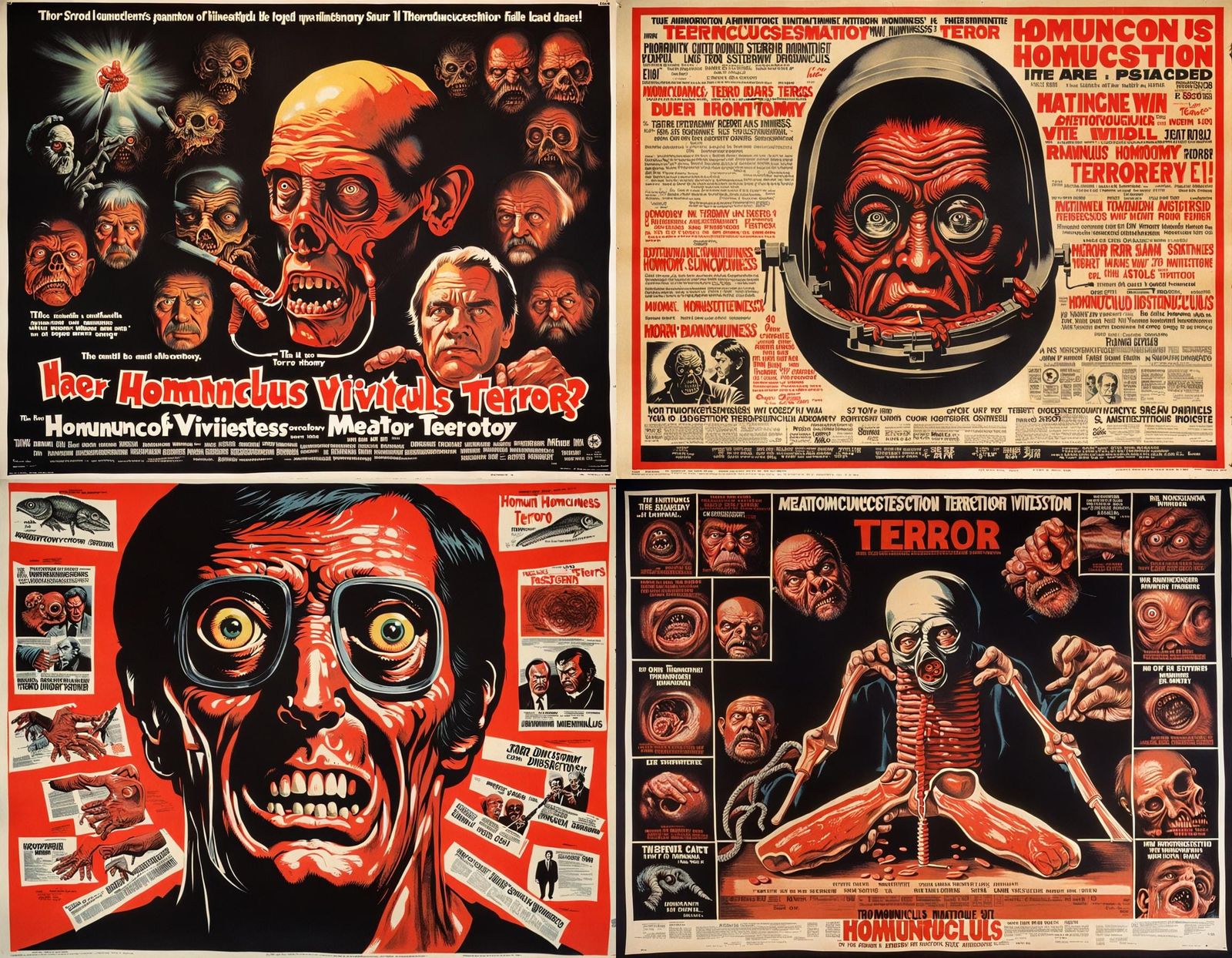 Vintage Horror Movie Poster: Homunculus Vivisection