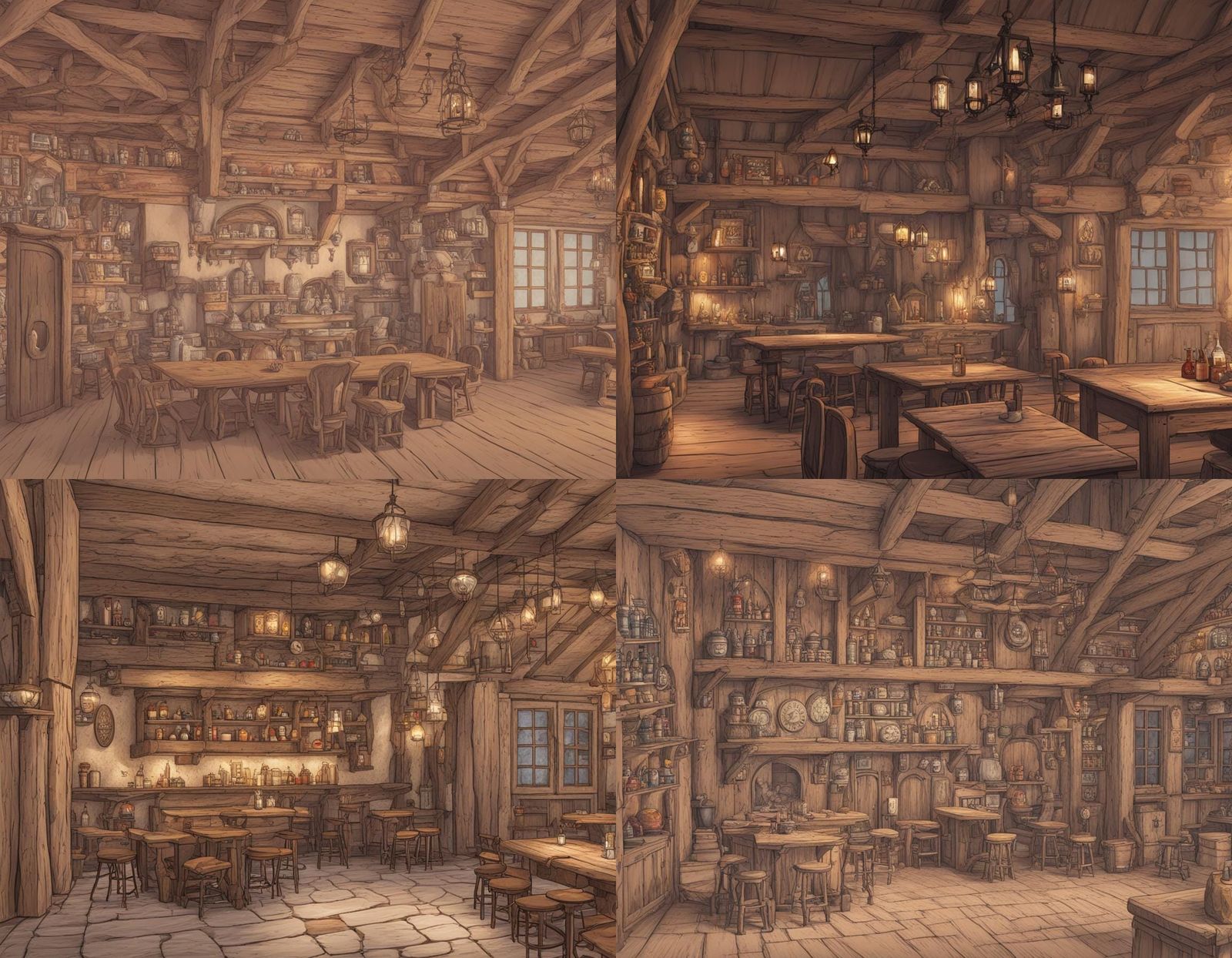 Charming Medieval Tavern in Fantasy Style