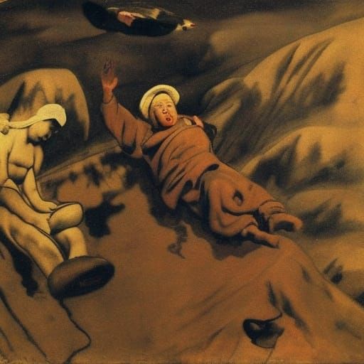 Angel in Flight: Expressionist and Luminist Style