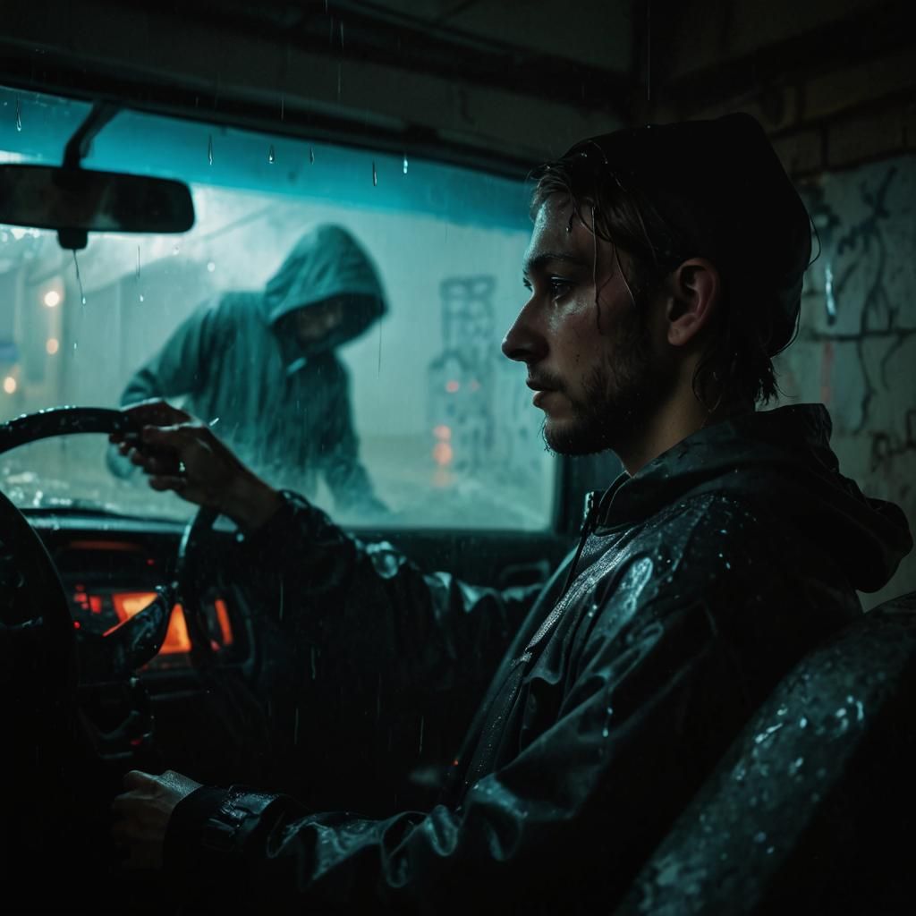 Flooded Alleyway Graffiti Art in Street Style