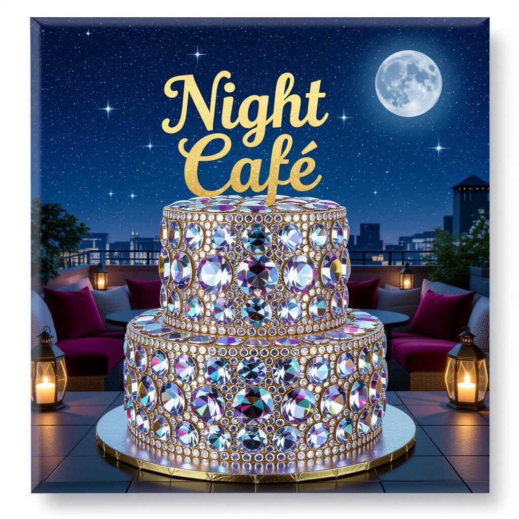 Gemstone Cake at Rooftop Night Cafe