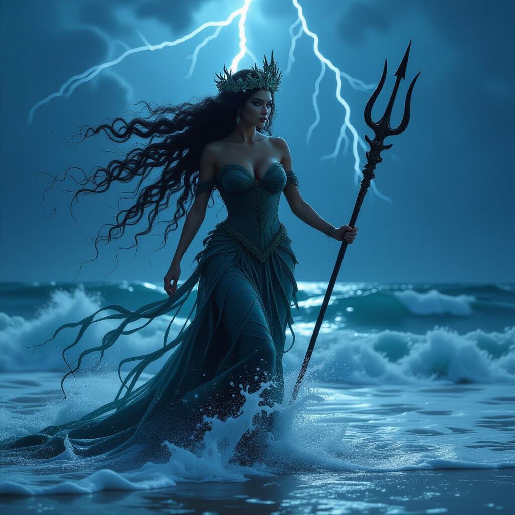 Dramatic Sea Goddess of the Dark Waters
