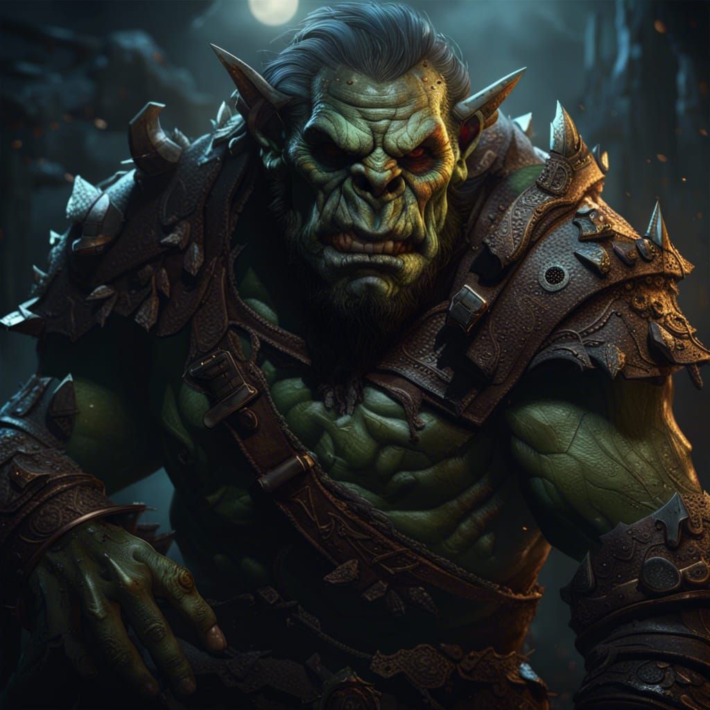 Orc Ghost in Dark Fantasy Art Style
