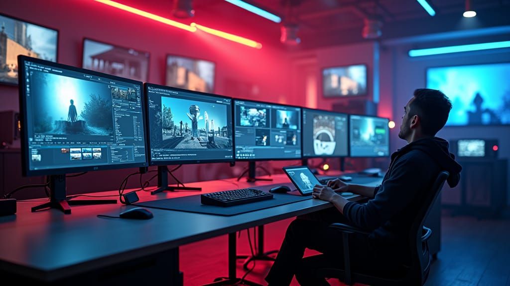 Dynamic VFX Studio in Cinematic Style