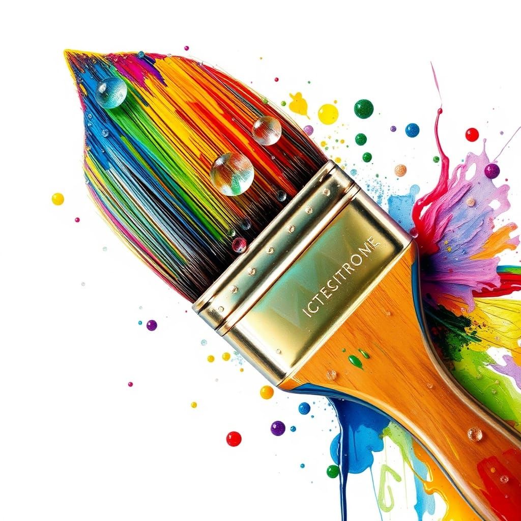 Rainbow Brush in Impressionistic Abstract Dreamscape