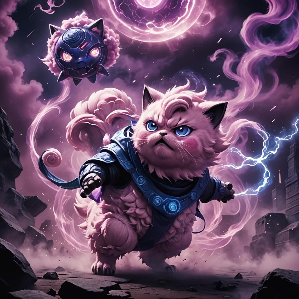 Jigglypuff vs Raiden in Dark Fantasy Arena