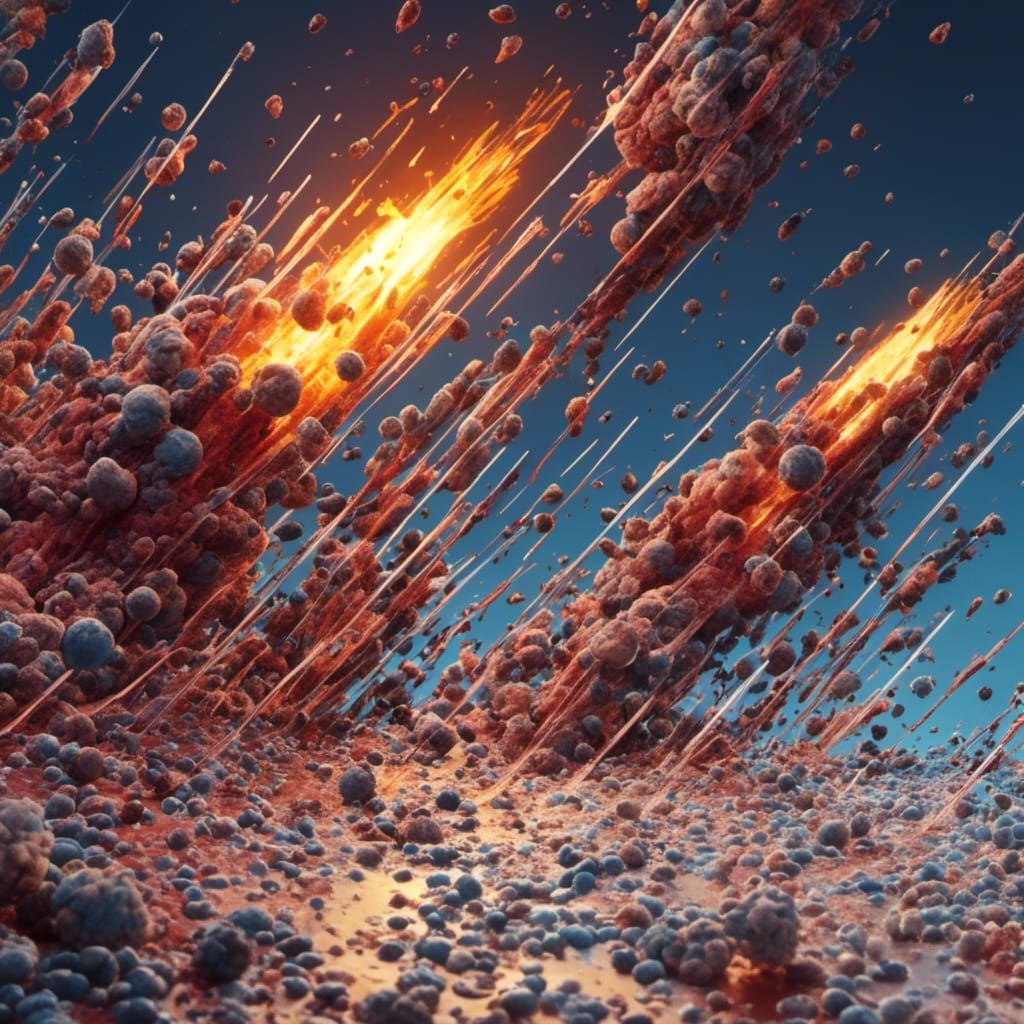 Hyperrealistic Fruit and Vegetable Explosion Splash Art