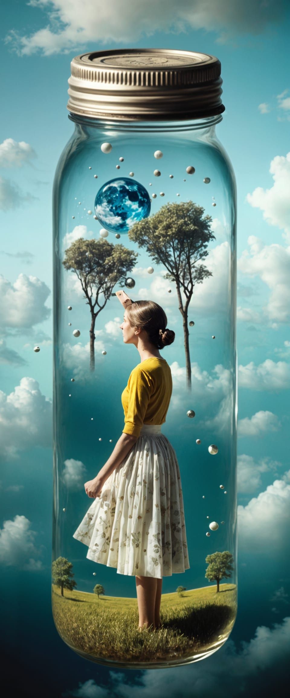 Surreal Art in a Bottle, Double Exposure