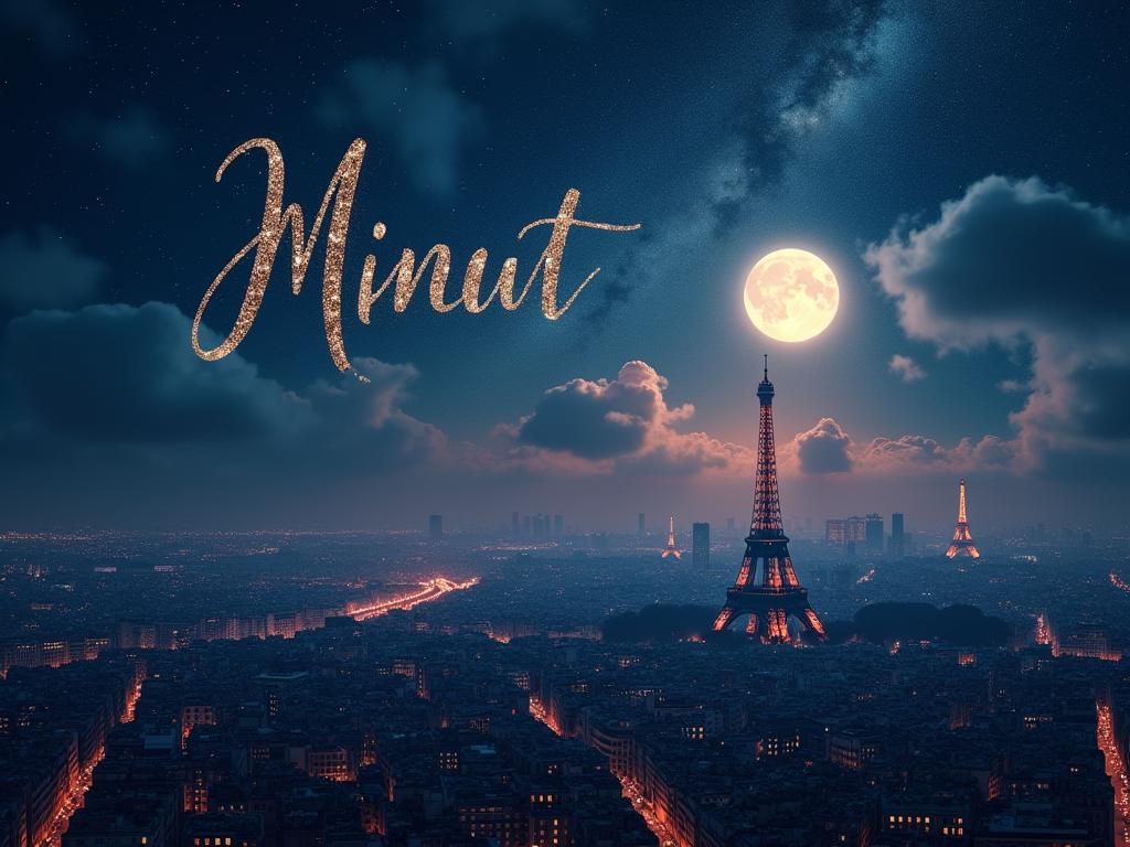 Paris at Night Under a Celestial Canvas