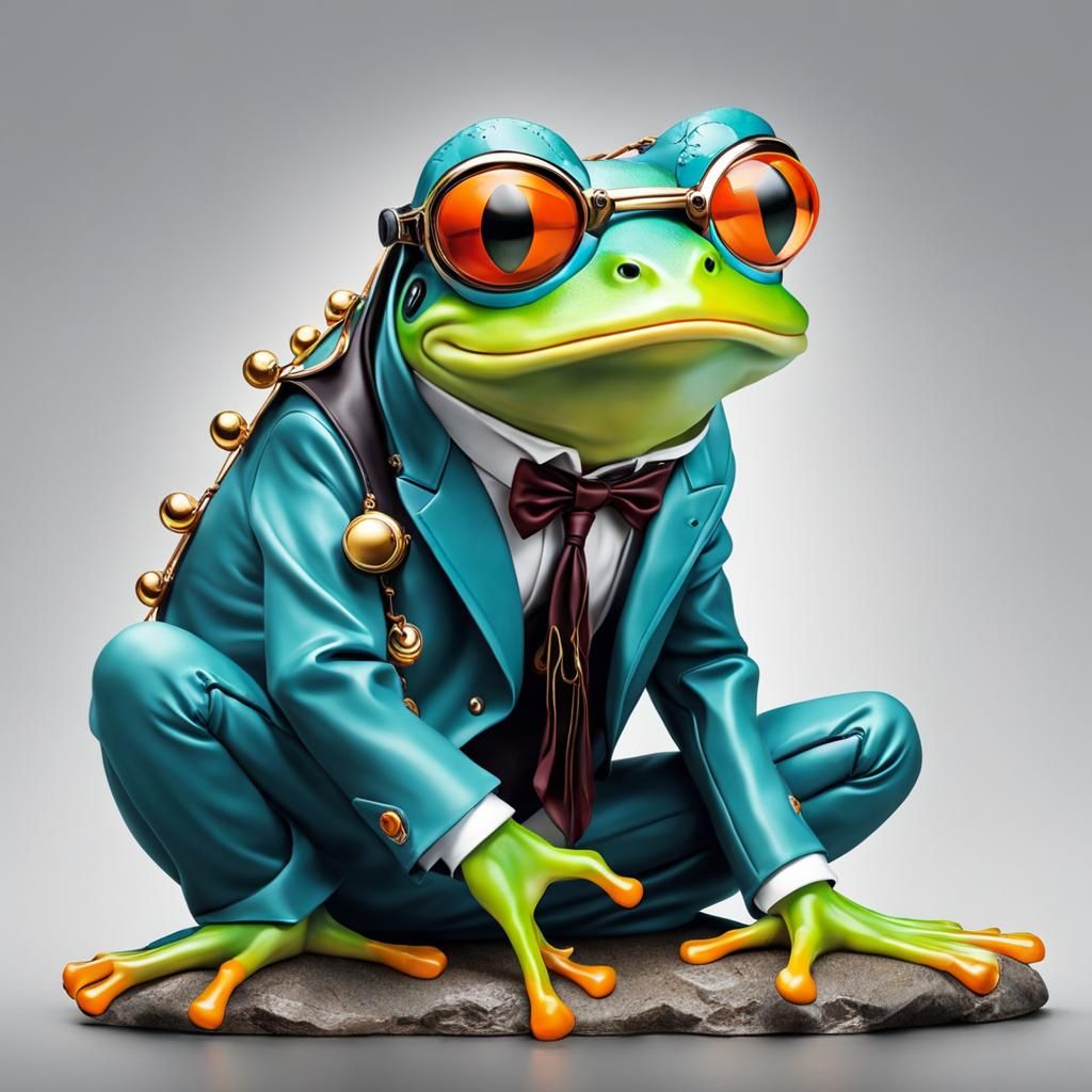 Funky Frog in Surreal Dali Style