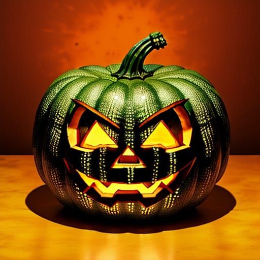 Cactus Pumpkin Carving Outline Anime Style