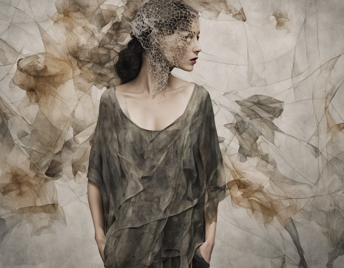 Puerto Rican Woman in Evolving Bio-Design Fashion