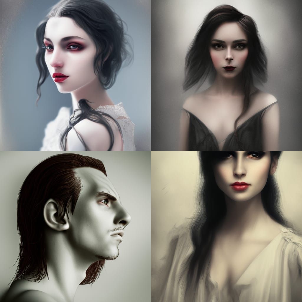 Vintage Vampire: Dorian Grey Portrait in Professional Photog...