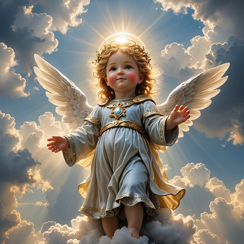 Dwarf Angel in Divine Light