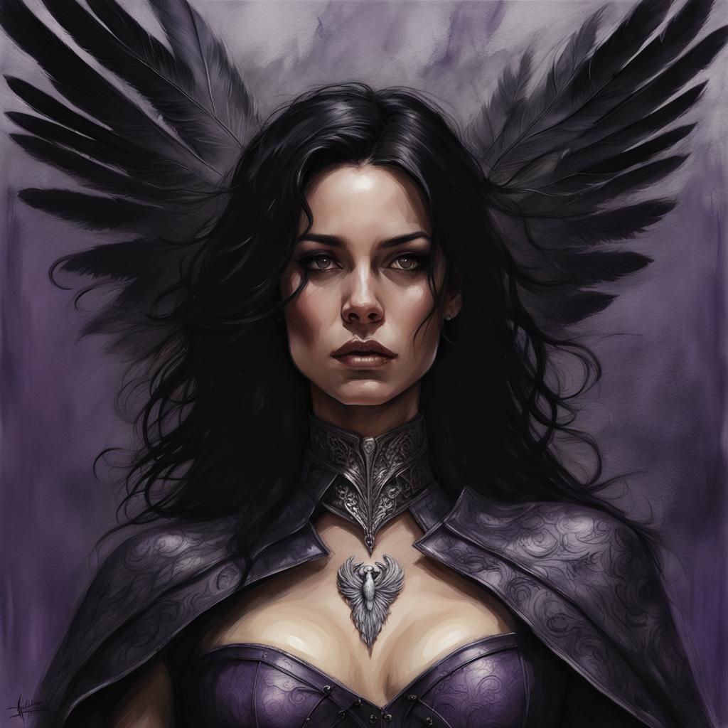 Charcoal Sketch: Halsey in Crow Engraved Corset