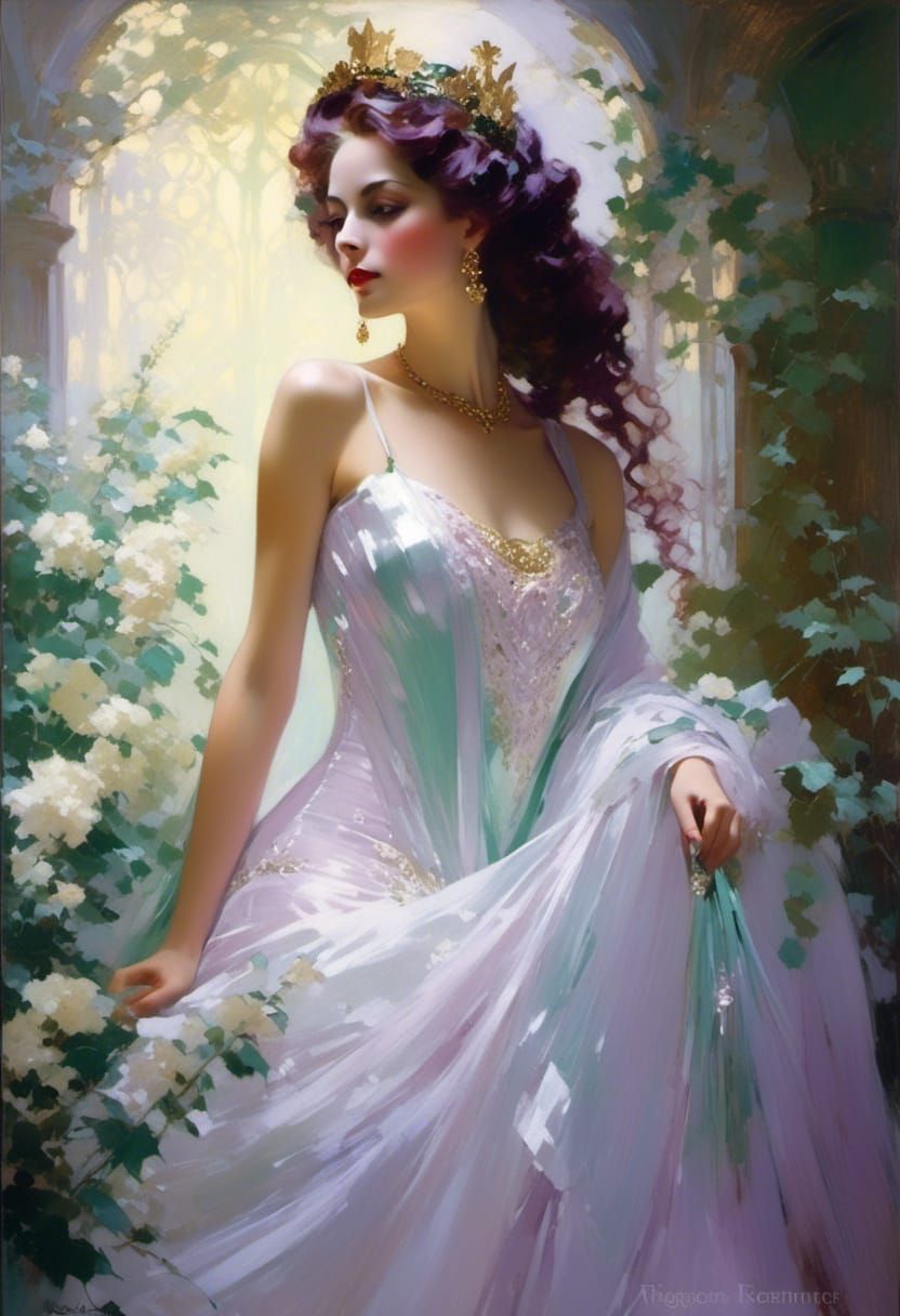 Victorian Fairy Queen in Dreamy Vignette Style