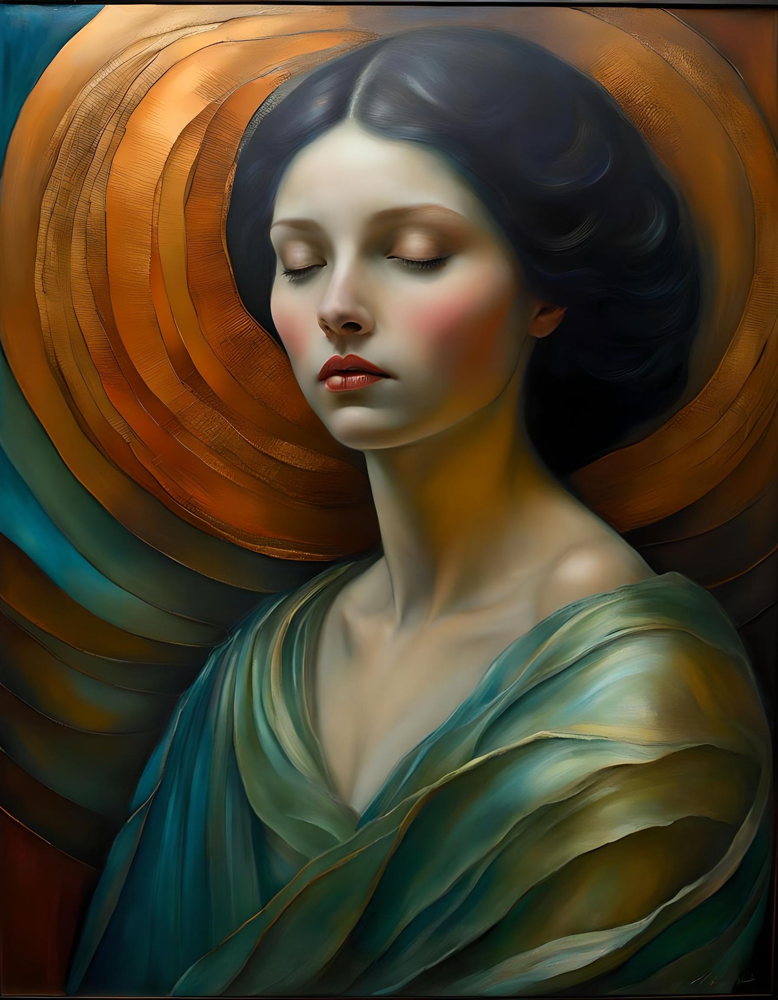 Surreal Liquified Muslin in Expressive Oil Paint Style