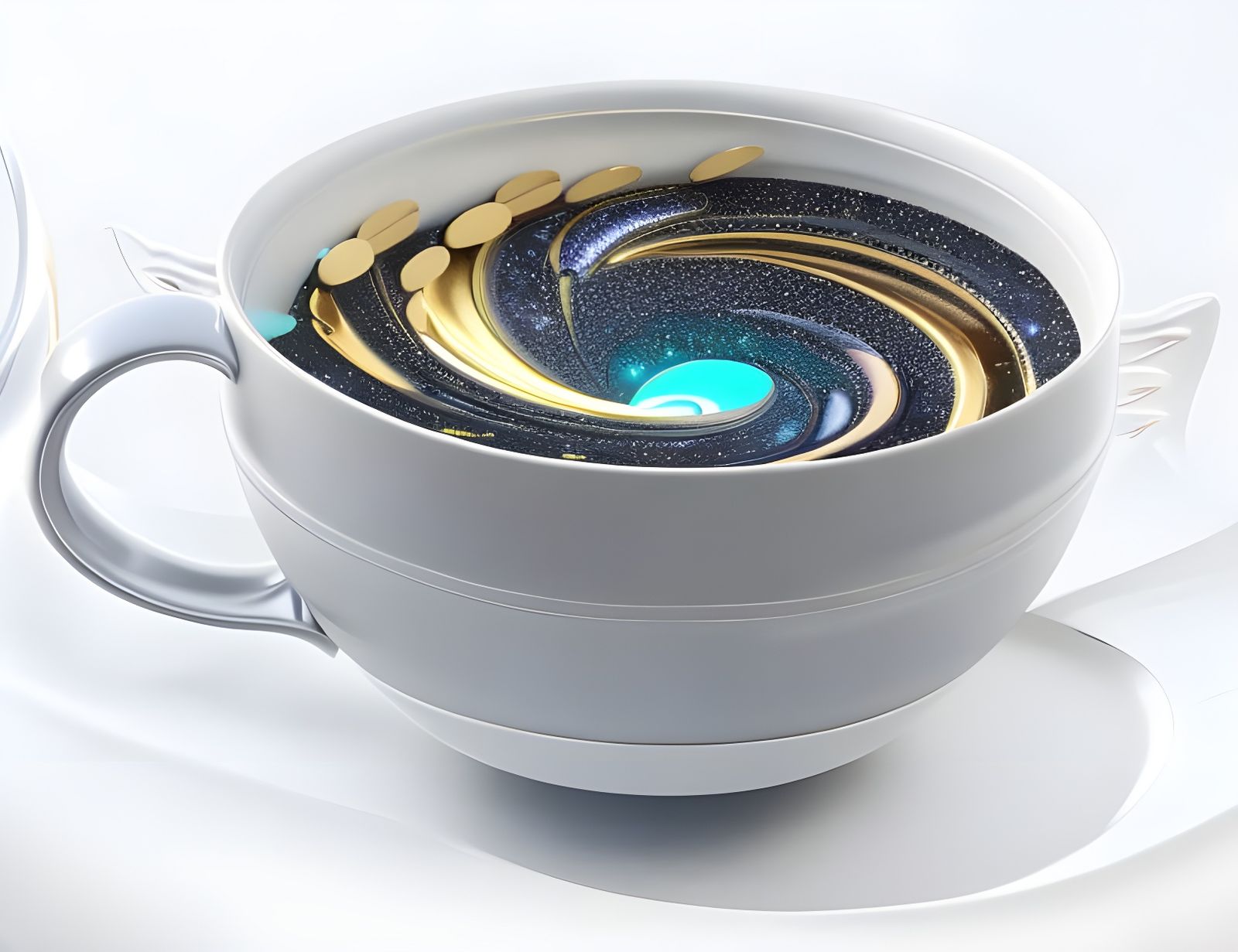 Galaxy Teacup Still Life in 4K UHD
