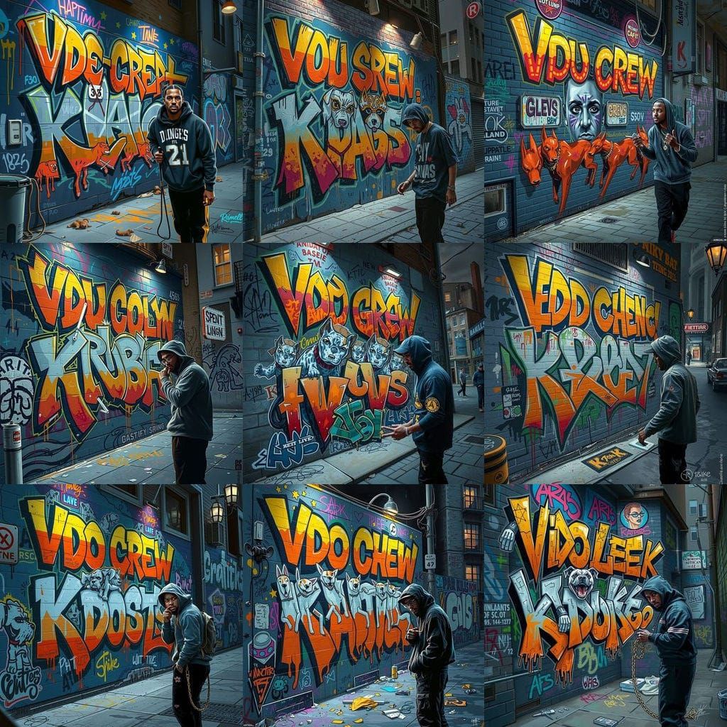 Urban Artist Portrait in Detailed Matte Painting Style