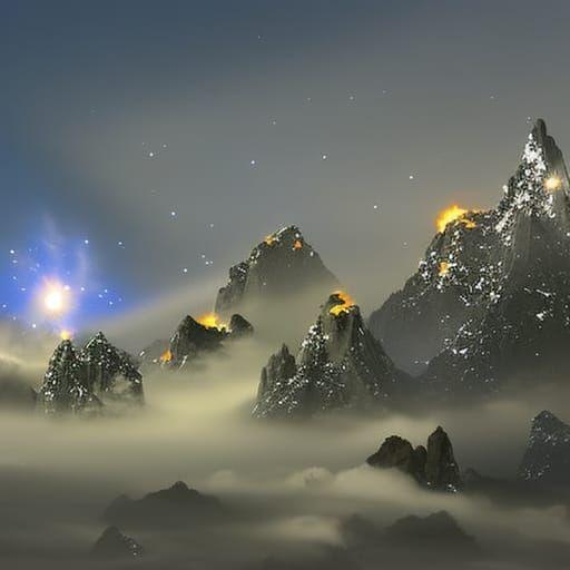 Spectacular Space Scene with Rockets and Electric Storms