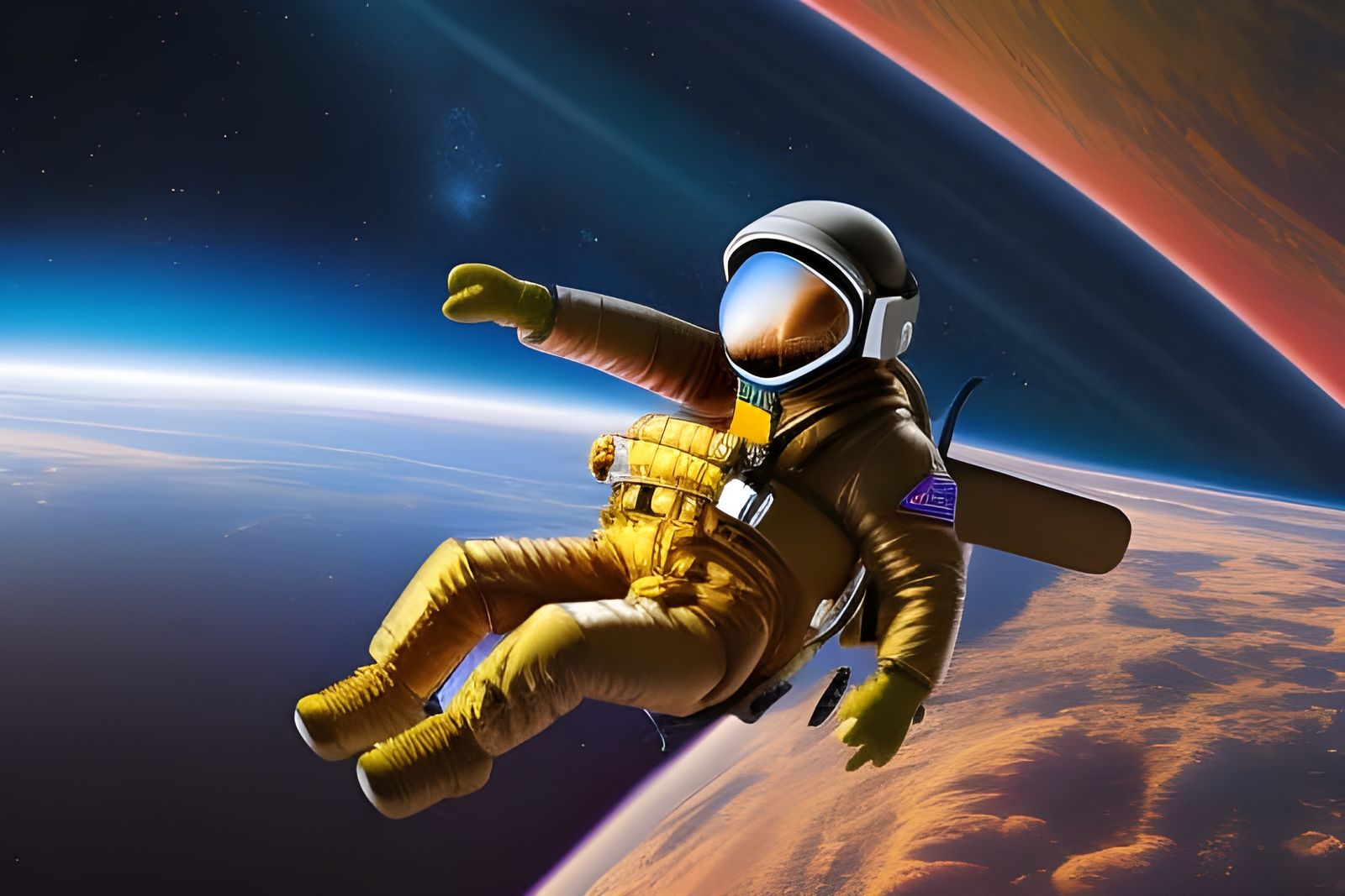 *S17* "Astronaut floating in space": - 6567