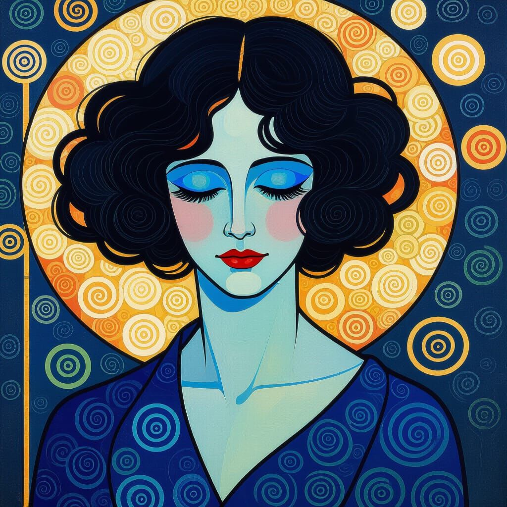 Mechanical Blue Glowing Vermilion with Soft Focus