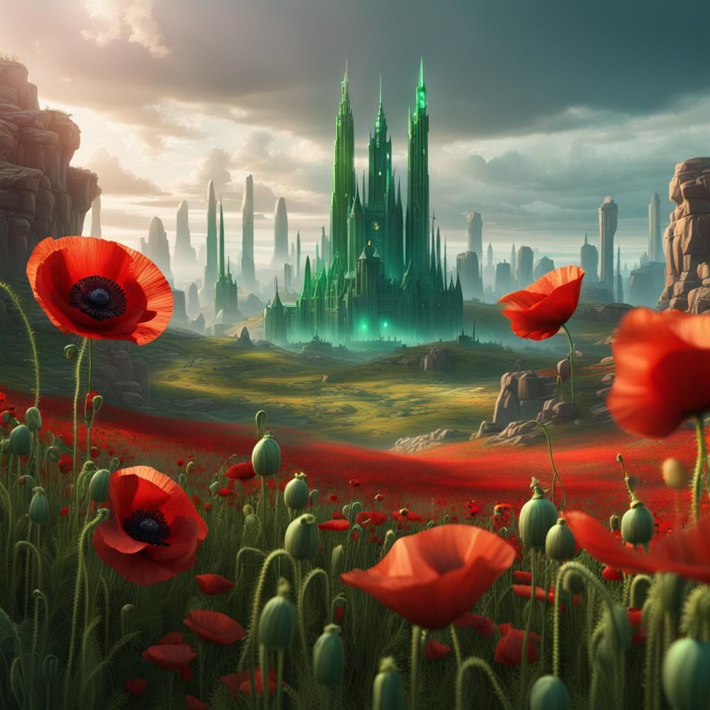 Oz Emerald City Landscape in Detailed Matte Painting