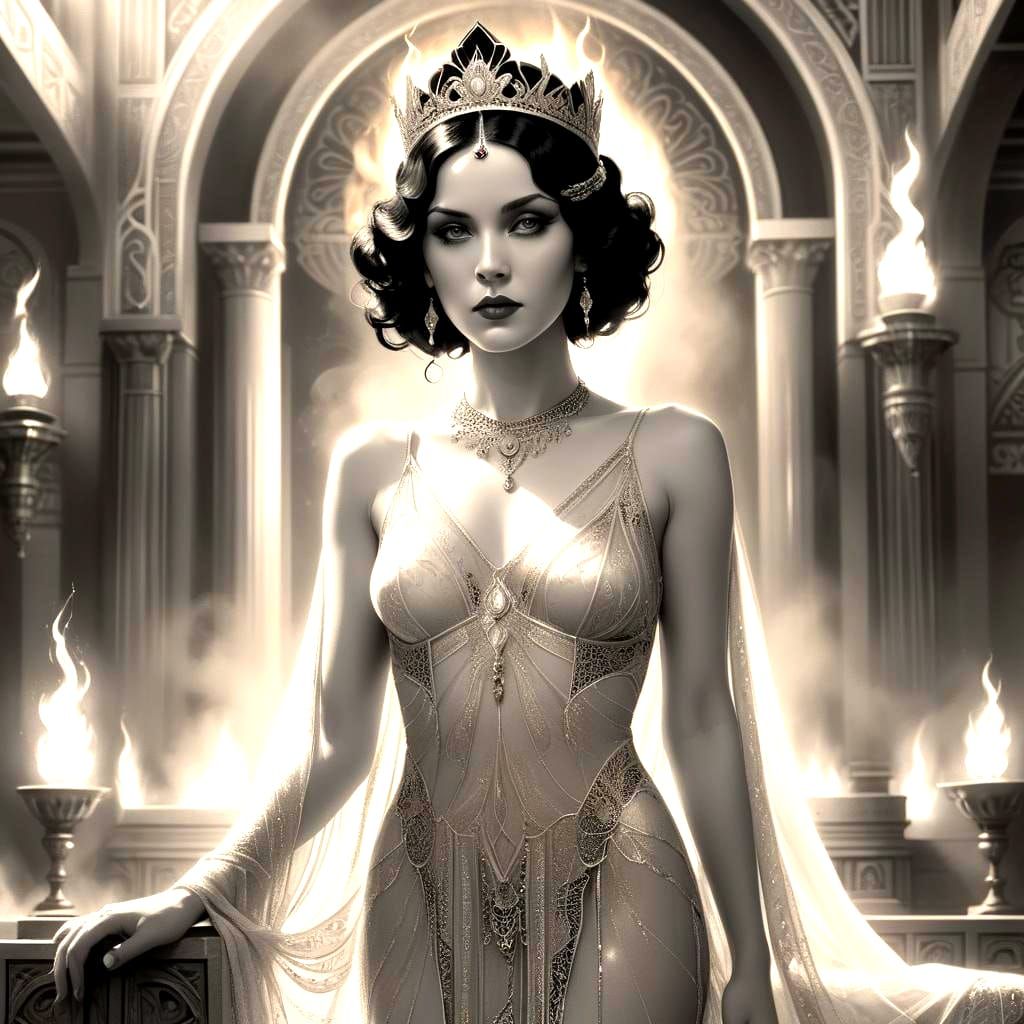 Ayesha in Art Deco Style with Filigree Details